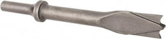 Made in USA - 6" OAL, 5/8" Shank Diam, Panel Cutter Chisel - Round Drive, Round Shank, Alloy Steel - Benchmark Tooling