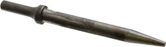 Made in USA - 6-1/2" OAL, 5/8" Shank Diam, Tapered Punch Chisel - Round Drive, Round Shank, Alloy Steel - Benchmark Tooling