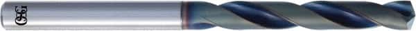 OSG - 4.9mm 140° Solid Carbide Jobber Drill - WD1 Finish, Right Hand Cut, Spiral Flute, Straight Shank, 82mm OAL, Proprietary Point - Benchmark Tooling