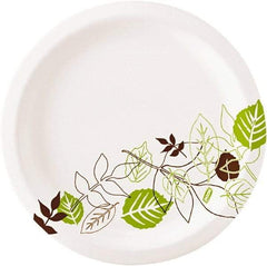 Dixie - Pathways Soak-Proof Shield Mediumweight Paper Plates, 6 7/8" - Green, Burgundy - Benchmark Tooling