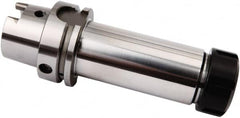 Accupro - 1/32" to 5/8" Capacity, 3" Projection, HSK63A Hollow Taper, ER25 Collet Chuck - 0.003mm TIR, Through-Spindle - Exact Industrial Supply