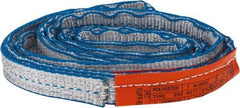 Lift-All - 5' Long x 1" Wide, 6,200 Lb Vertical Capacity, 2 Ply, Polyester Web Sling - 4,900 Lb Choker Capacity - Benchmark Tooling