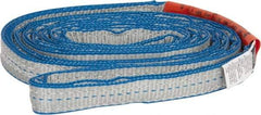 Lift-All - 6' Long x 1" Wide, 6,200 Lb Vertical Capacity, 2 Ply, Polyester Web Sling - 4,900 Lb Choker Capacity - Benchmark Tooling