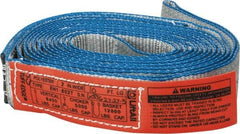 Lift-All - 10' Long x 2" Wide, 6,400 Lb Vertical Capacity, 1 Ply, Nylon Web Sling - 5,000 Lb Choker Capacity - Benchmark Tooling