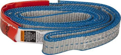 Lift-All - 7' Long x 1" Wide, 1,600 Lb Vertical Capacity, 1 Ply, Polyester Web Sling - 1,250 Lb Choker Capacity - Benchmark Tooling