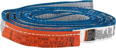 Lift-All - 7' Long x 1" Wide, 3,200 Lb Vertical Capacity, 2 Ply, Polyester Web Sling - 1,250 Lb Choker Capacity - Benchmark Tooling