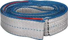 Lift-All - 8' Long x 2" Wide, 3,200 Lb Vertical Capacity, 1 Ply, Polyester Web Sling - 2,500 Lb Choker Capacity - Benchmark Tooling