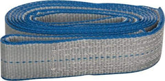 Lift-All - 10' Long x 2" Wide, 3,200 Lb Vertical Capacity, 1 Ply, Polyester Web Sling - 2,500 Lb Choker Capacity - Benchmark Tooling