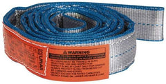 Lift-All - 9' Long x 2" Wide, 6,400 Lb Vertical Capacity, 2 Ply, Polyester Web Sling - 5,000 Lb Choker Capacity - Benchmark Tooling