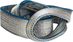 Lift-All - 4' Long x 3" Wide, 8,600 Lb Vertical Capacity, 2 Ply, Polyester Web Sling - 6,900 Lb Choker Capacity - Benchmark Tooling