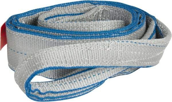 Lift-All - 6' Long x 3" Wide, 8,600 Lb Vertical Capacity, 2 Ply, Polyester Web Sling - 6,900 Lb Choker Capacity - Benchmark Tooling