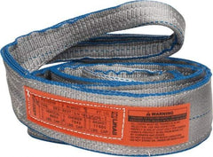 Lift-All - 8' Long x 3" Wide, 8,600 Lb Vertical Capacity, 2 Ply, Polyester Web Sling - 6,900 Lb Choker Capacity - Benchmark Tooling