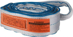 Lift-All - 10' Long x 3" Wide, 8,600 Lb Vertical Capacity, 2 Ply, Polyester Web Sling - 6,900 Lb Choker Capacity - Benchmark Tooling