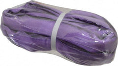 Lift-All - 10' Long x 1" Wide, Polyester Web Sling - 2,100 Lb Choker Capacity, 5/8" Diam Chain, Purple - Benchmark Tooling