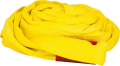 Lift-All - 8' Long x 1-3/4" Wide, Polyester Web Sling - 6,700 Lb Choker Capacity, 1-1/8" Diam Chain, Yellow - Benchmark Tooling