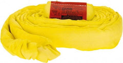 Lift-All - 10' Long x 1-3/4" Wide, Polyester Web Sling - 6,700 Lb Choker Capacity, 1-1/8" Diam Chain, Yellow - Benchmark Tooling