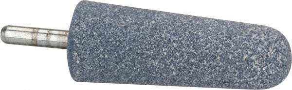 Tru-Maxx - 1" Head Diam x 2-3/4" Thickness, A3, Tree End, Aluminum Oxide Mounted Point - Blue, Medium Grade, 60 Grit, 15,530 RPM - Benchmark Tooling