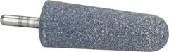 Tru-Maxx - 1" Head Diam x 2-3/4" Thickness, A3, Tree End, Aluminum Oxide Mounted Point - Blue, Medium Grade, 60 Grit, 15,530 RPM - Benchmark Tooling