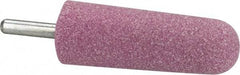 Tru-Maxx - 1" Head Diam x 2-3/4" Thickness, A3, Tree End, Aluminum Oxide Mounted Point - Pink, Medium Grade, 60 Grit, 15,530 RPM - Benchmark Tooling