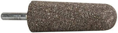Tru-Maxx - 1" Head Diam x 2-3/4" Thickness, A3, Tree End, Aluminum Oxide Mounted Point - Medium Grade, 60 Grit, 15,530 RPM - Benchmark Tooling