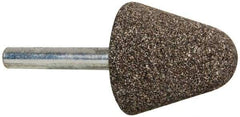 Tru-Maxx - 1-1/4" Head Diam x 1-1/4" Thickness, A4, Tree End, Aluminum Oxide Mounted Point - Medium Grade, 60 Grit, 28,550 RPM - Benchmark Tooling