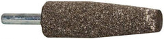 Tru-Maxx - 3/4" Head Diam x 2-1/2" Thickness, A1, Cone End, Aluminum Oxide Mounted Point - Medium Grade, 60 Grit, 20,960 RPM - Benchmark Tooling