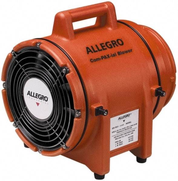 Allegro - 8" Inlet, Electric AC Axial Blower - 0.33 hp, 900 CFM, Explosion Proof, 115 Max Voltage Rating - Benchmark Tooling