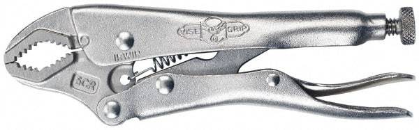 Irwin - 5" OAL Curved Jaw Locking Pliers - 3/4" Jaw Width, 2-1/4" Jaw Depth, 1-1/2" Jaw Opening, Standard Handle - Benchmark Tooling