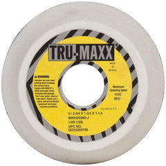 Tru-Maxx - 5" Diam, 1-3/4" Hole Size, 1-3/4" Overall Thickness, 80 Grit, Type 11 Tool & Cutter Grinding Wheel - Medium Grade, Aluminum Oxide, J Hardness, 4,585 RPM - Benchmark Tooling