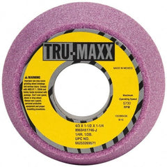 Tru-Maxx - 4" Diam, 1-1/4" Hole Size, 1-3/4" Overall Thickness, 46 Grit, Type 11 Tool & Cutter Grinding Wheel - Coarse Grade, Aluminum Oxide, J Hardness, 5,730 RPM - Benchmark Tooling