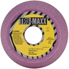 Tru-Maxx - 5" Diam, 1-1/4" Hole Size, 1-3/4" Overall Thickness, 46 Grit, Type 11 Tool & Cutter Grinding Wheel - Coarse Grade, Aluminum Oxide, J Hardness, 4,585 RPM - Benchmark Tooling