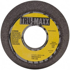 Tru-Maxx - 4" Diam, 1-1/4" Hole Size, 1-1/2" Overall Thickness, 46 Grit, Type 11 Tool & Cutter Grinding Wheel - Coarse Grade, Aluminum Oxide, K Hardness, 5,730 RPM - Benchmark Tooling