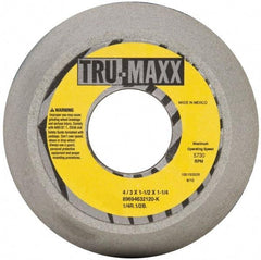 Tru-Maxx - 4" Diam, 1-1/4" Hole Size, 1-1/2" Overall Thickness, 120 Grit, Type 11 Tool & Cutter Grinding Wheel - Fine Grade, Aluminum Oxide, K Hardness, 5,730 RPM - Benchmark Tooling