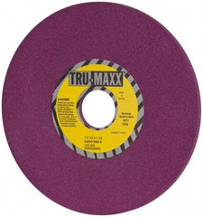 Tru-Maxx - 7" Diam x 1-1/4" Hole x 1/4" Thick, K Hardness, 80 Grit Surface Grinding Wheel - Aluminum Oxide, Type 1, Medium Grade, 3,600 Max RPM, No Recess - Benchmark Tooling