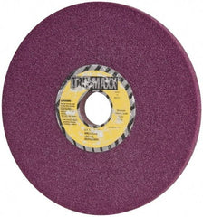 Tru-Maxx - 8" Diam x 1-1/4" Hole x 1/2" Thick, J Hardness, 46 Grit Surface Grinding Wheel - Aluminum Oxide, Type 1, Coarse Grade, 3,600 Max RPM, No Recess - Benchmark Tooling