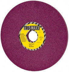 Tru-Maxx - 8" Diam x 1-1/4" Hole x 1/2" Thick, K Hardness, 60 Grit Surface Grinding Wheel - Aluminum Oxide, Type 1, Medium Grade, 3,600 Max RPM, No Recess - Benchmark Tooling