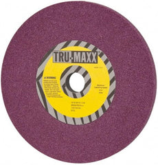 Tru-Maxx - 10" Diam x 1-1/4" Hole x 3/4" Thick, J Hardness, 46 Grit Surface Grinding Wheel - Aluminum Oxide, Type 1, Coarse Grade, 3,250 Max RPM, No Recess - Benchmark Tooling