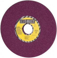 Tru-Maxx - 7" Diam x 1-1/4" Hole x 1/2" Thick, H Hardness, 46 Grit Surface Grinding Wheel - Aluminum Oxide, Type 1, Coarse Grade, 3,600 Max RPM, No Recess - Benchmark Tooling