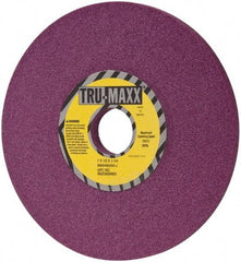 Tru-Maxx - 7" Diam x 1-1/4" Hole x 1/2" Thick, J Hardness, 60 Grit Surface Grinding Wheel - Aluminum Oxide, Type 1, Medium Grade, 3,600 Max RPM, No Recess - Benchmark Tooling