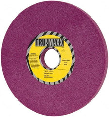 Tru-Maxx - 7" Diam x 1-1/4" Hole x 1/2" Thick, J Hardness, 80 Grit Surface Grinding Wheel - Aluminum Oxide, Type 1, Medium Grade, 3,600 Max RPM, No Recess - Benchmark Tooling