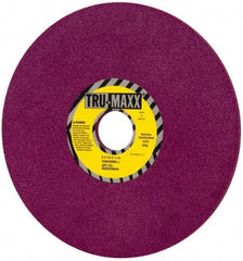 Tru-Maxx - 8" Diam x 1-1/4" Hole x 1/4" Thick, J Hardness, 80 Grit Surface Grinding Wheel - Aluminum Oxide, Type 1, Medium Grade, 3,600 Max RPM, No Recess - Benchmark Tooling