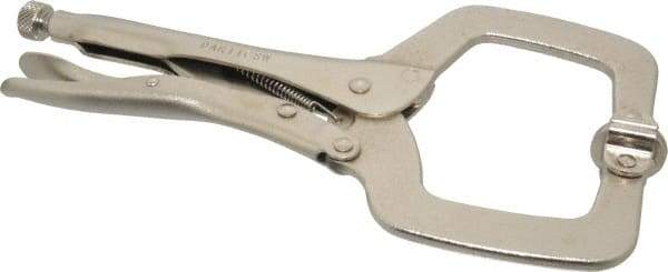 Paramount - 11" OAL C-Clamp Locking Pliers - 2-5/8" Jaw Depth, 3-3/8" Jaw Opening, Standard Handle - Benchmark Tooling