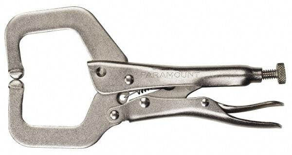 Paramount - 6" OAL C-Clamp Locking Pliers - 1-1/2" Jaw Depth, 2" Jaw Opening, Standard Handle - Benchmark Tooling