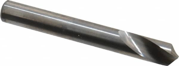 Accupro - 8mm Body Diam, 120°, 63mm OAL, Solid Carbide Spotting Drill - Benchmark Tooling