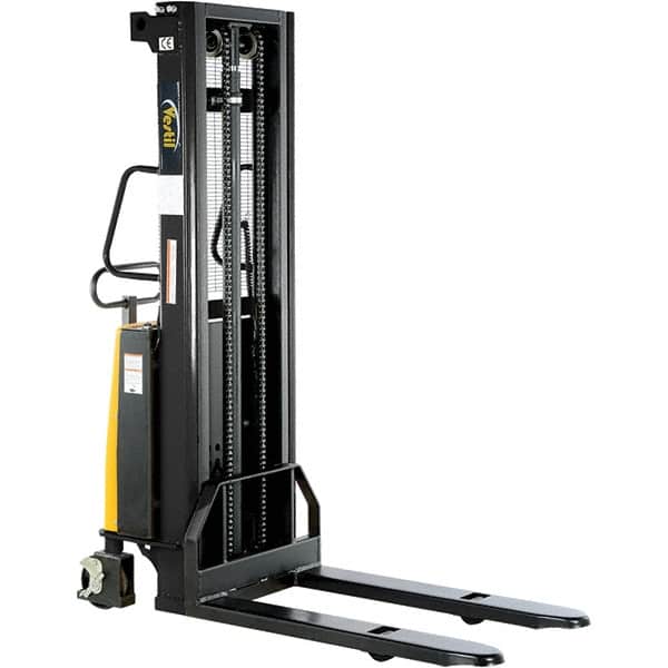 Vestil - Battery Operated Lifts Type: Stacker Powered Lift Lift Height (Inch): 118 - Benchmark Tooling