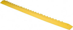 PRO-SAFE - 3.25' Long x 0.25' Wide, Anti-Fatigue Modular Matting Ramp Edge - Male, Yellow, Series Pro-Safe - Benchmark Tooling