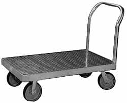 Magliner - 2,000 Lb Capacity Aluminum Platform Truck - Aluminum Deck, 36" OAW - Benchmark Tooling