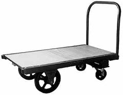 Fairbanks - 2,800 Lb Capacity Steel Platform Truck - Hardwood Deck, 27" OAW - Benchmark Tooling