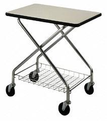 Wesco Industrial Products - 200 Lb Capacity, 19" Wide x 28" Long x 28-3/4" High Foldaway Table Top Cart - 1 Shelf, Steel, Swivel Casters - Benchmark Tooling