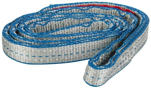 Lift-All - 3' Long x 1" Wide, 6,200 Lb Vertical Capacity, 2 Ply, Polyester Web Sling - 4,900 Lb Choker Capacity - Benchmark Tooling